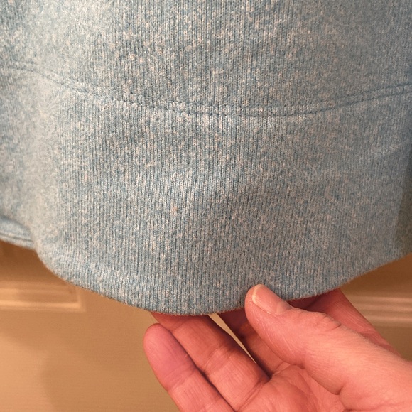 Talbots Sweatshirt Sweater Pullover Robin Egg Blue Pleated Back WM SZ M - Picture 7 of 12